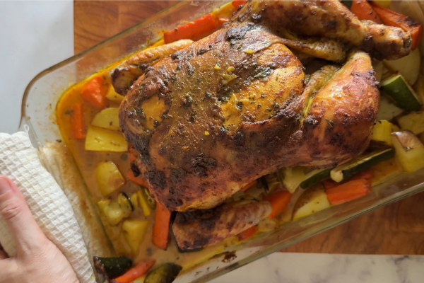 Garlic Tallow Roast Chicken