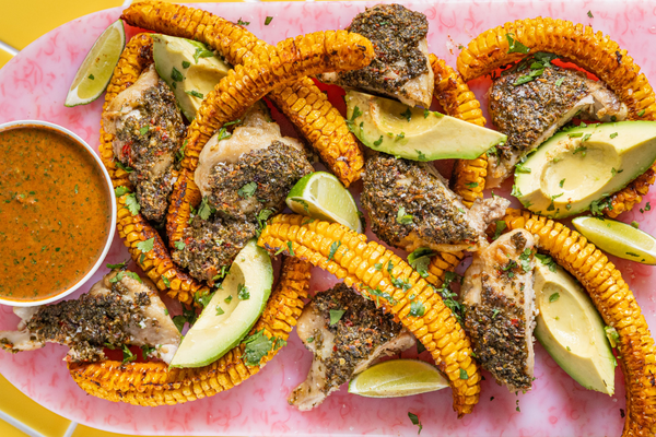 Luke's Crispy Chimichurri Chicken & Corn