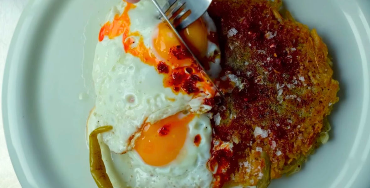 Joel's Crispy Tallow Rosti & Eggs
