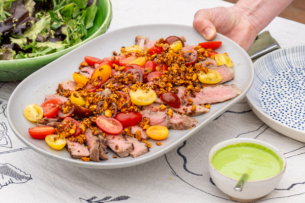 Tallow Seared Steak & Cherry Tomato Salsa