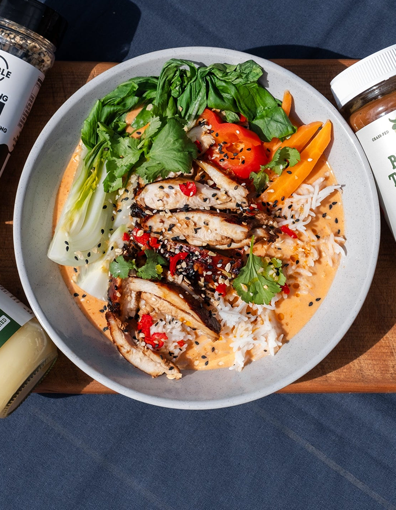 Spicy Miso Brothy Chicken Bowl